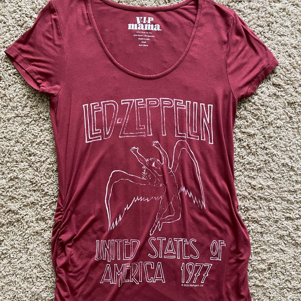 Like New Led Zeppelin Maternity Top